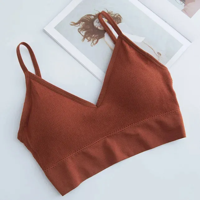 Women's Sexy Seamless Crop Top - Sleeveless Sports Bra - Streetwear Tube Top