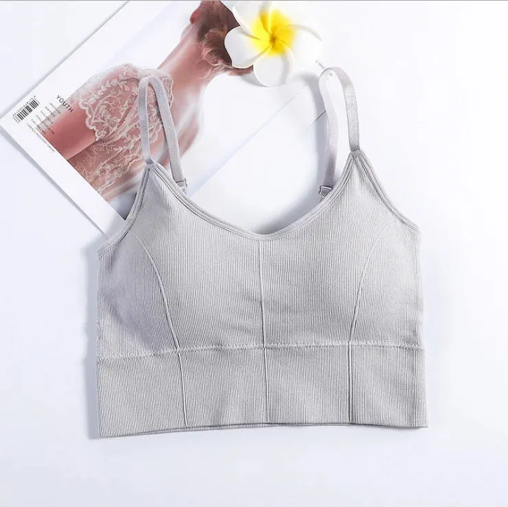 Women's Sexy Seamless Crop Top - Sleeveless Sports Bra - Streetwear Tube Top