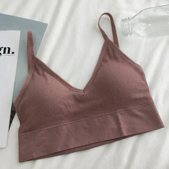 Women's Sexy Seamless Crop Top - Sleeveless Sports Bra - Streetwear Tube Top