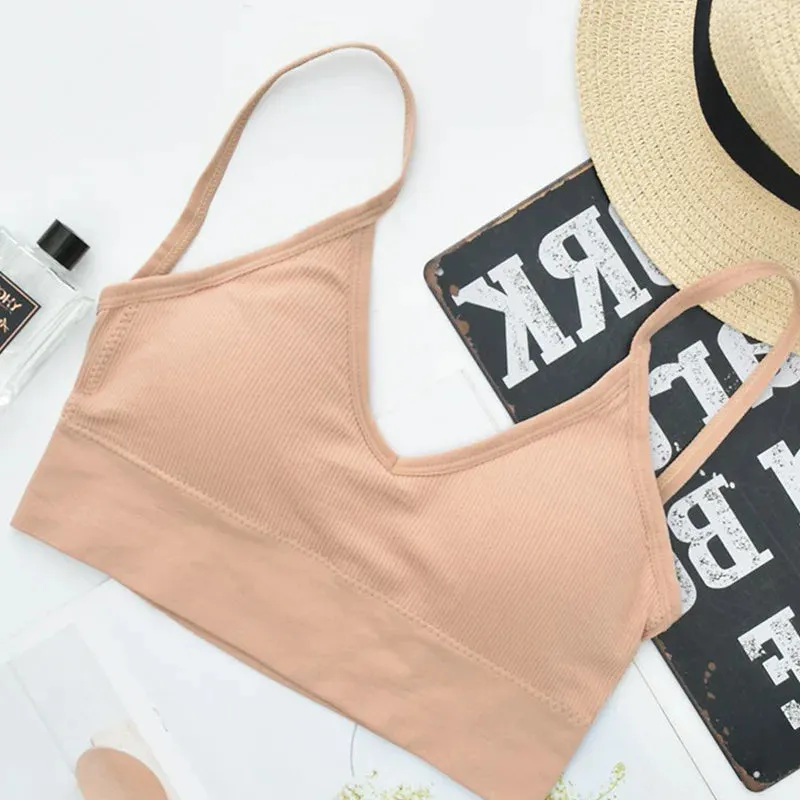 Women's Sexy Seamless Crop Top - Sleeveless Sports Bra - Streetwear Tube Top