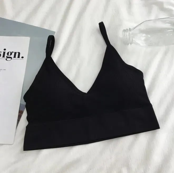 Women's Sexy Seamless Crop Top - Sleeveless Sports Bra - Streetwear Tube Top