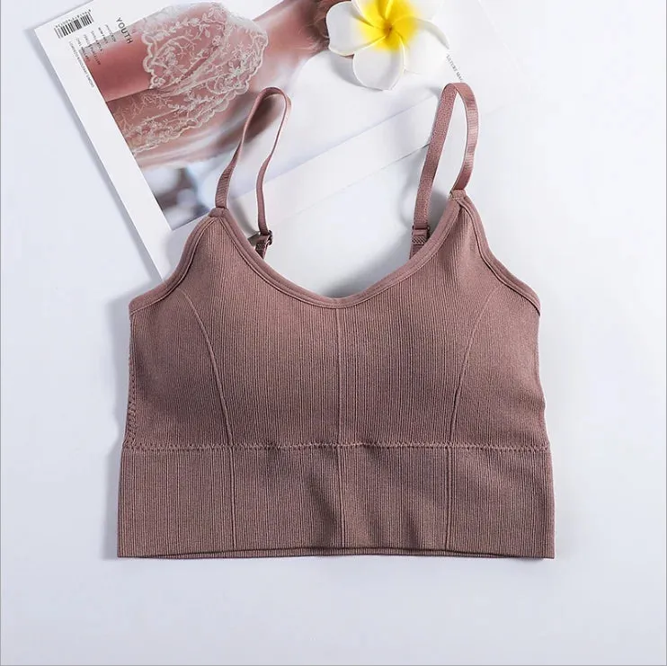 Women's Sexy Seamless Crop Top - Sleeveless Sports Bra - Streetwear Tube Top