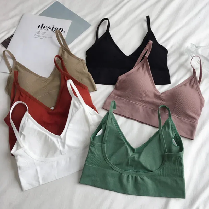Women's Sexy Seamless Crop Top - Sleeveless Sports Bra - Streetwear Tube Top