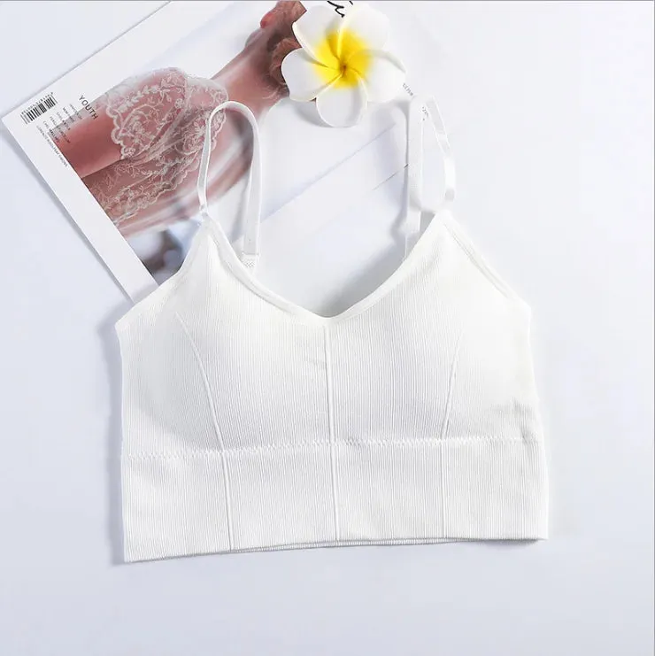 Women's Sexy Seamless Crop Top - Sleeveless Sports Bra - Streetwear Tube Top