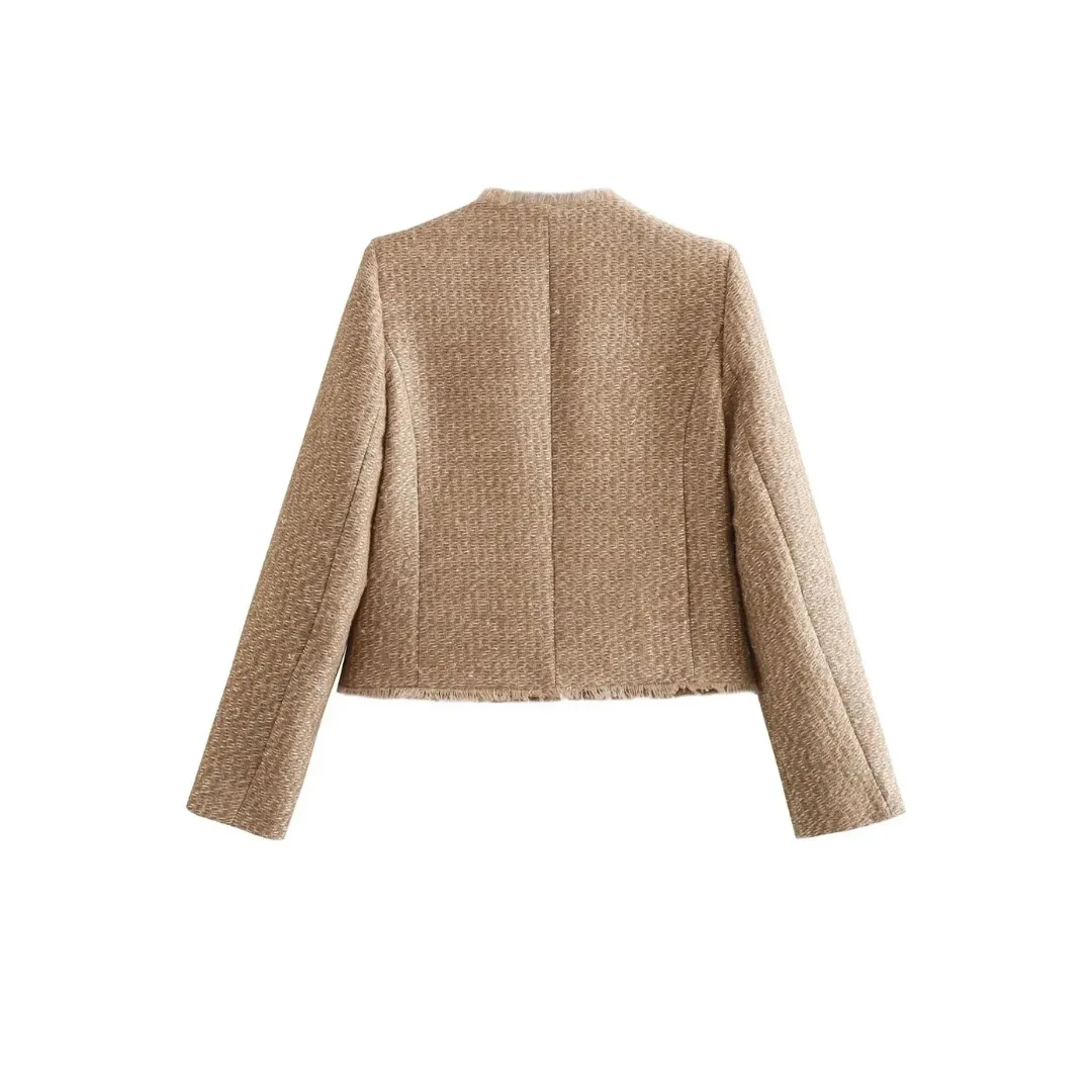 Women's Stylish Summer Cropped Jacket | Long Sleeve
