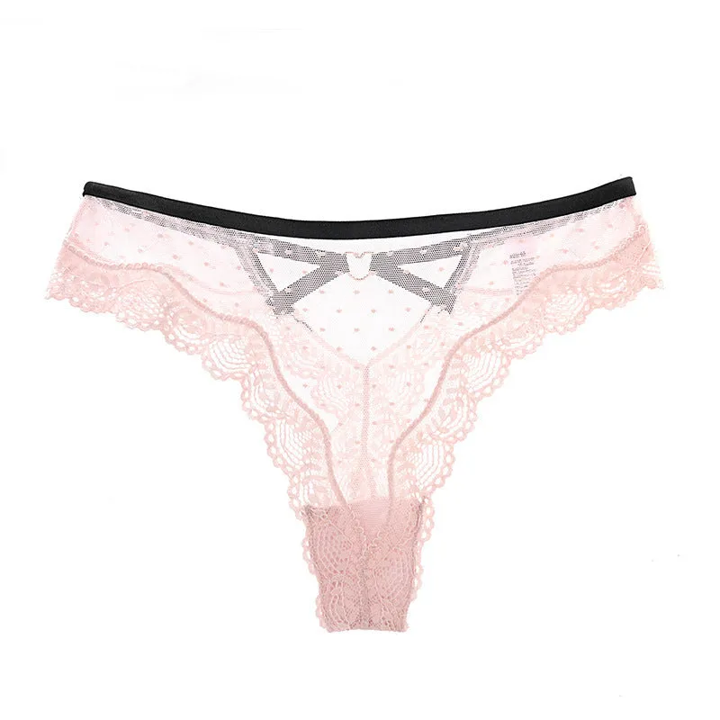 Women's thong with lace trim