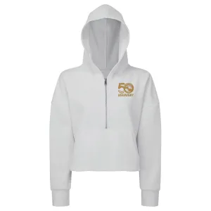 Women's USA Rugby 50th Half-Zip Crop Hooded Sweatshirt
