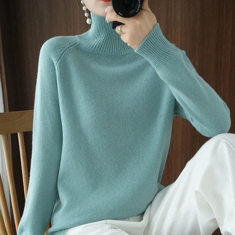 Women's Warm Winter Turtle Neck Sweater | Long Sleeve