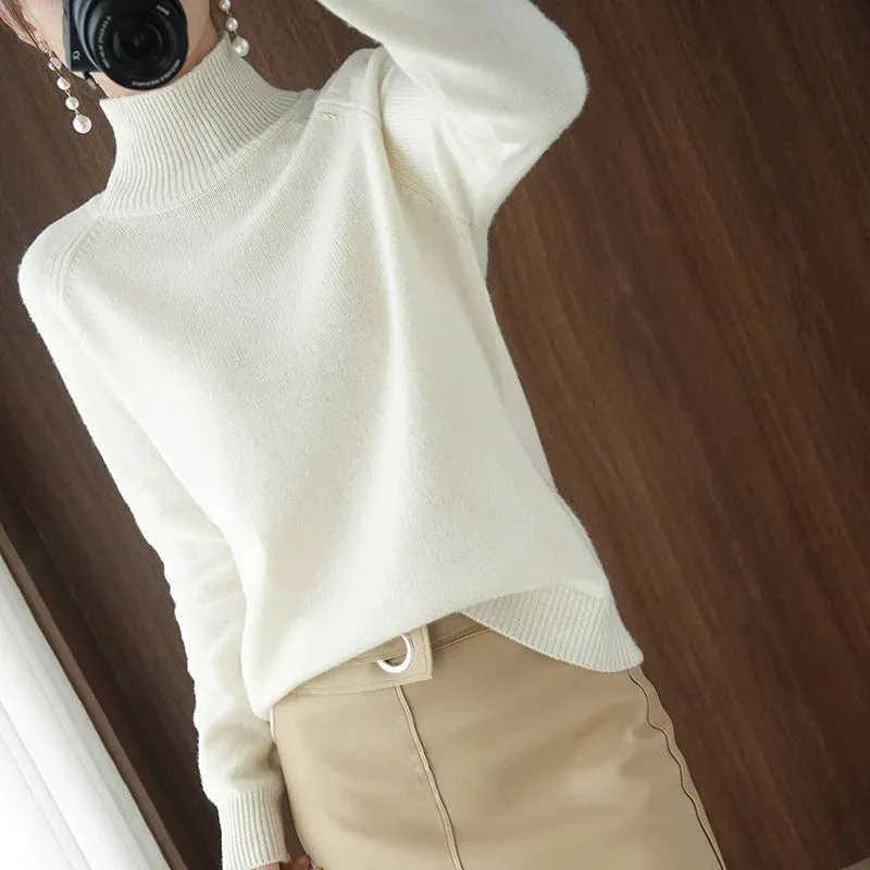 Women's Warm Winter Turtle Neck Sweater | Long Sleeve