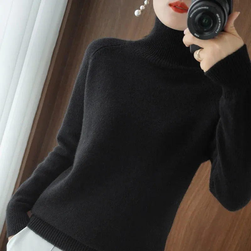 Women's Warm Winter Turtle Neck Sweater | Long Sleeve