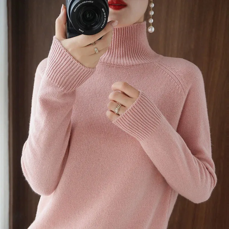Women's Warm Winter Turtle Neck Sweater | Long Sleeve