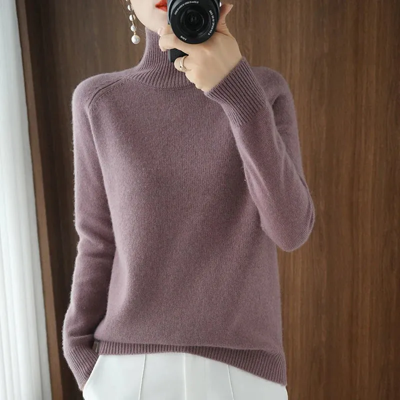 Women's Warm Winter Turtle Neck Sweater | Long Sleeve