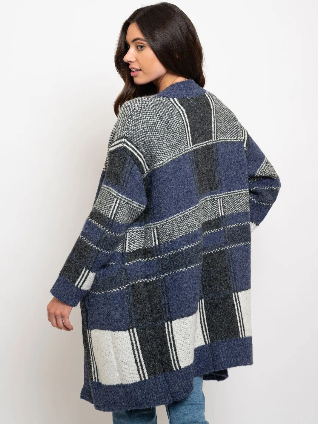 WOMEN'S WINTER POCKETS OPEN CARDIGAN