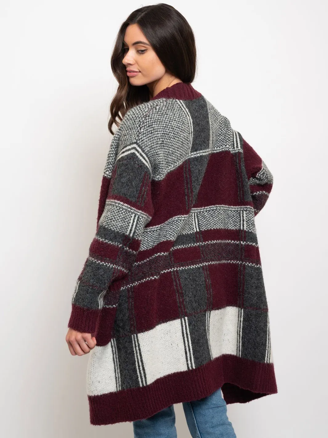 WOMEN'S WINTER POCKETS OPEN CARDIGAN