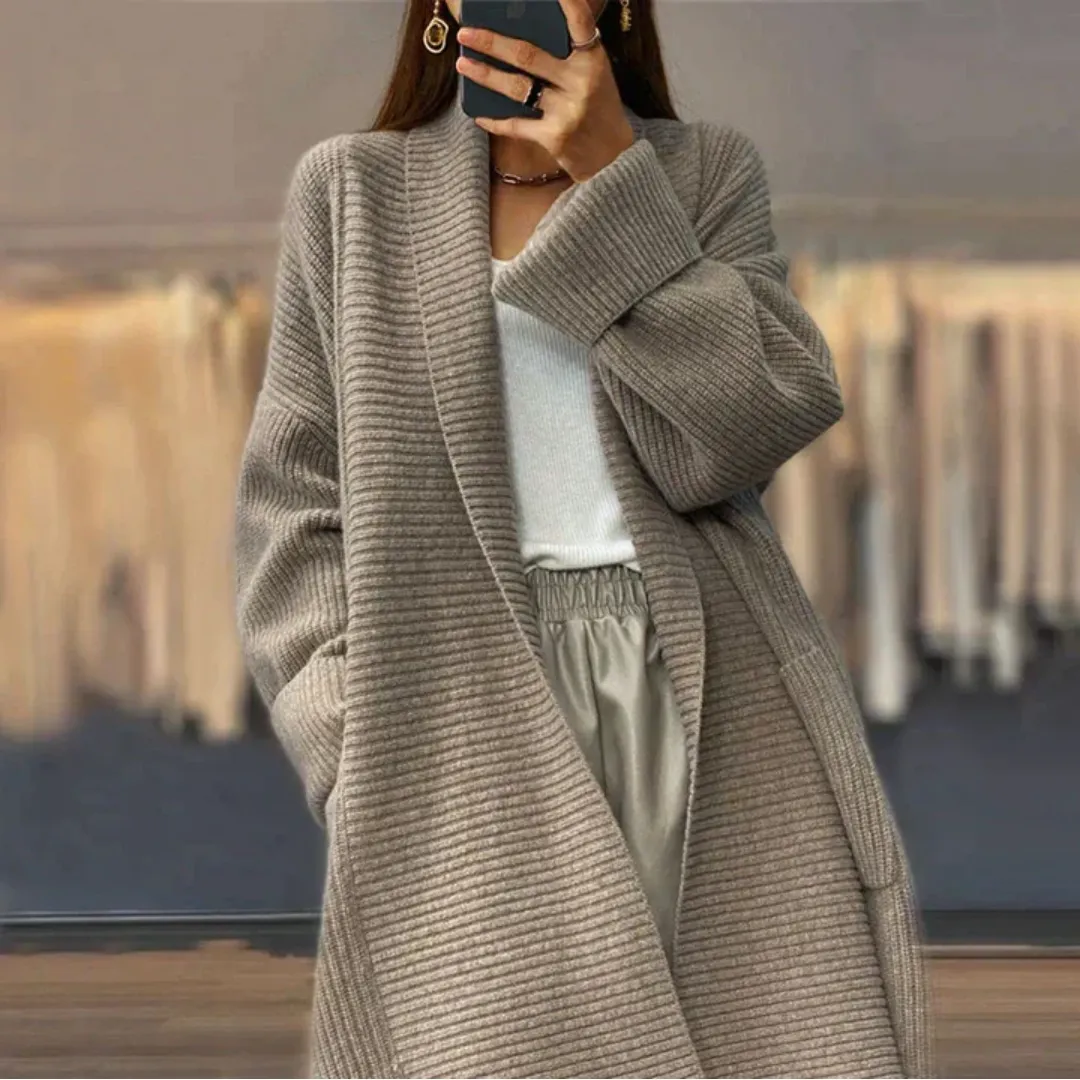 Women's Winter Warm Knitted Cardigan | Long