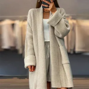 Women's Winter Warm Knitted Cardigan | Long