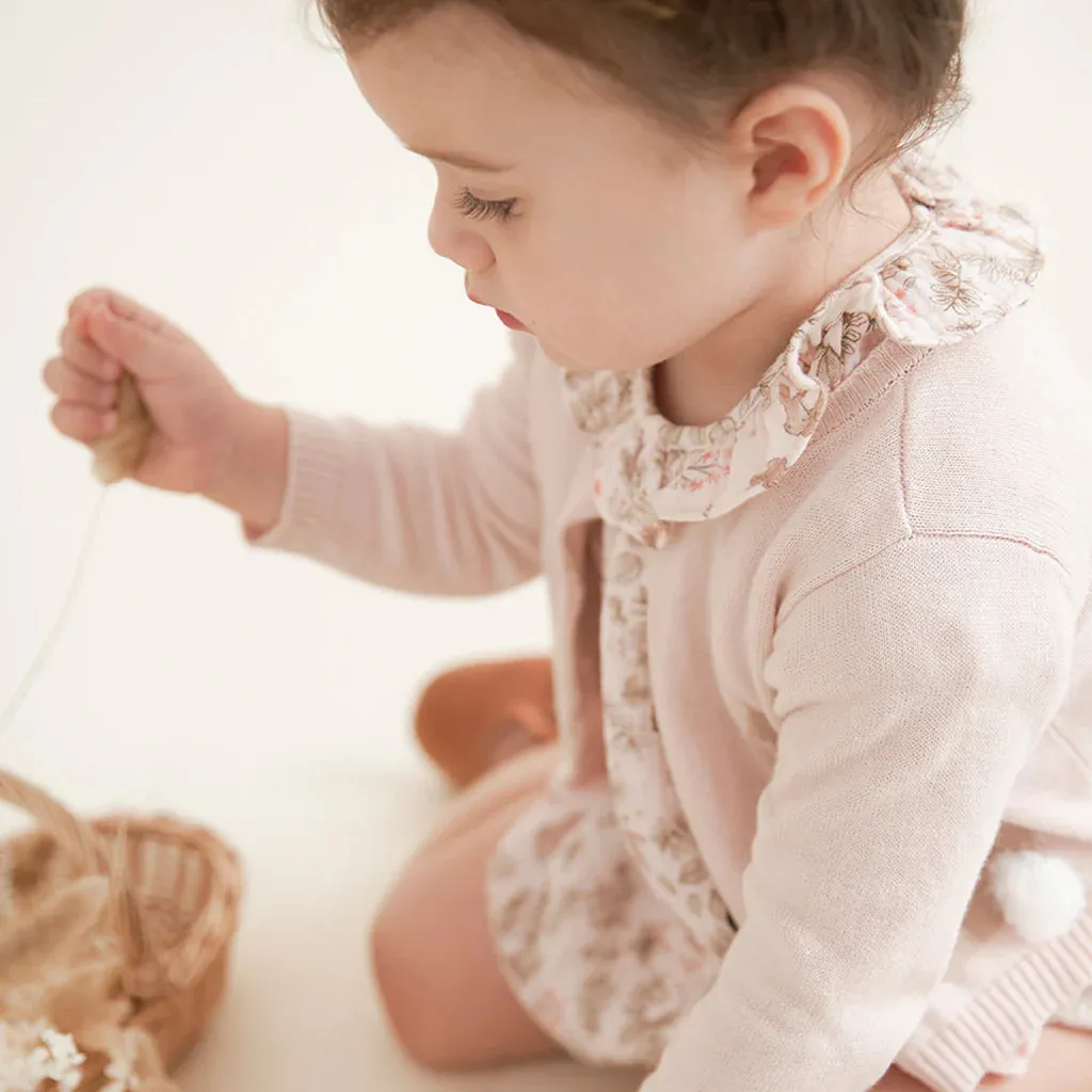 WOODLAND PRINT ORGANIC MUSLIN COLLARED DRESS & BLOOMER SET