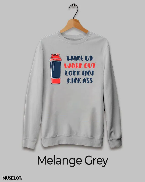 Workout routine printed sweatshirt
