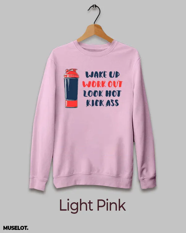 Workout routine printed sweatshirt