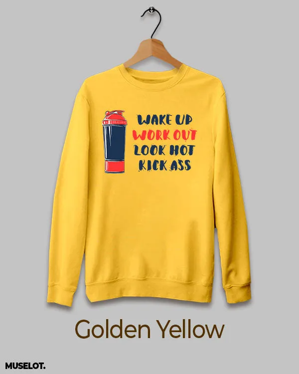 Workout routine printed sweatshirt