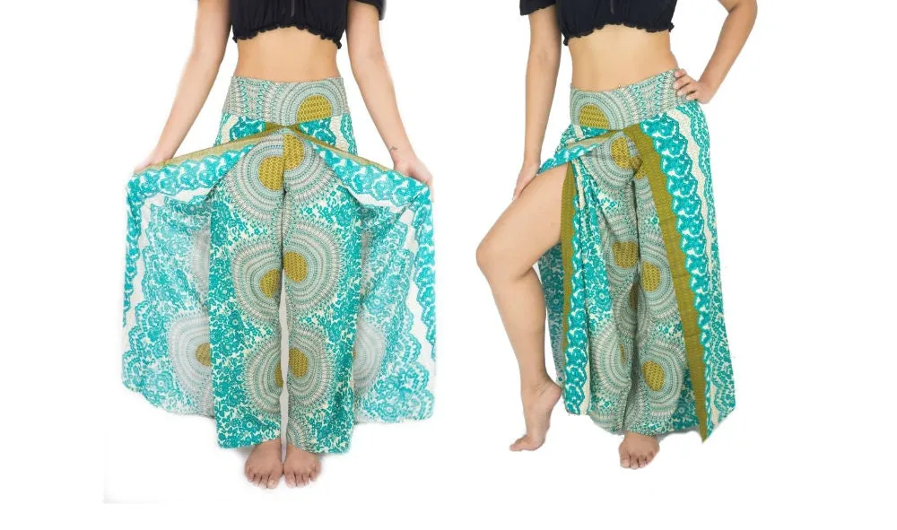 WRAP AROUND PANTS Women Yoga Pants Hippie Pants Women Bohemian Trousers Rayon Boho Pants Women Pattern Pants