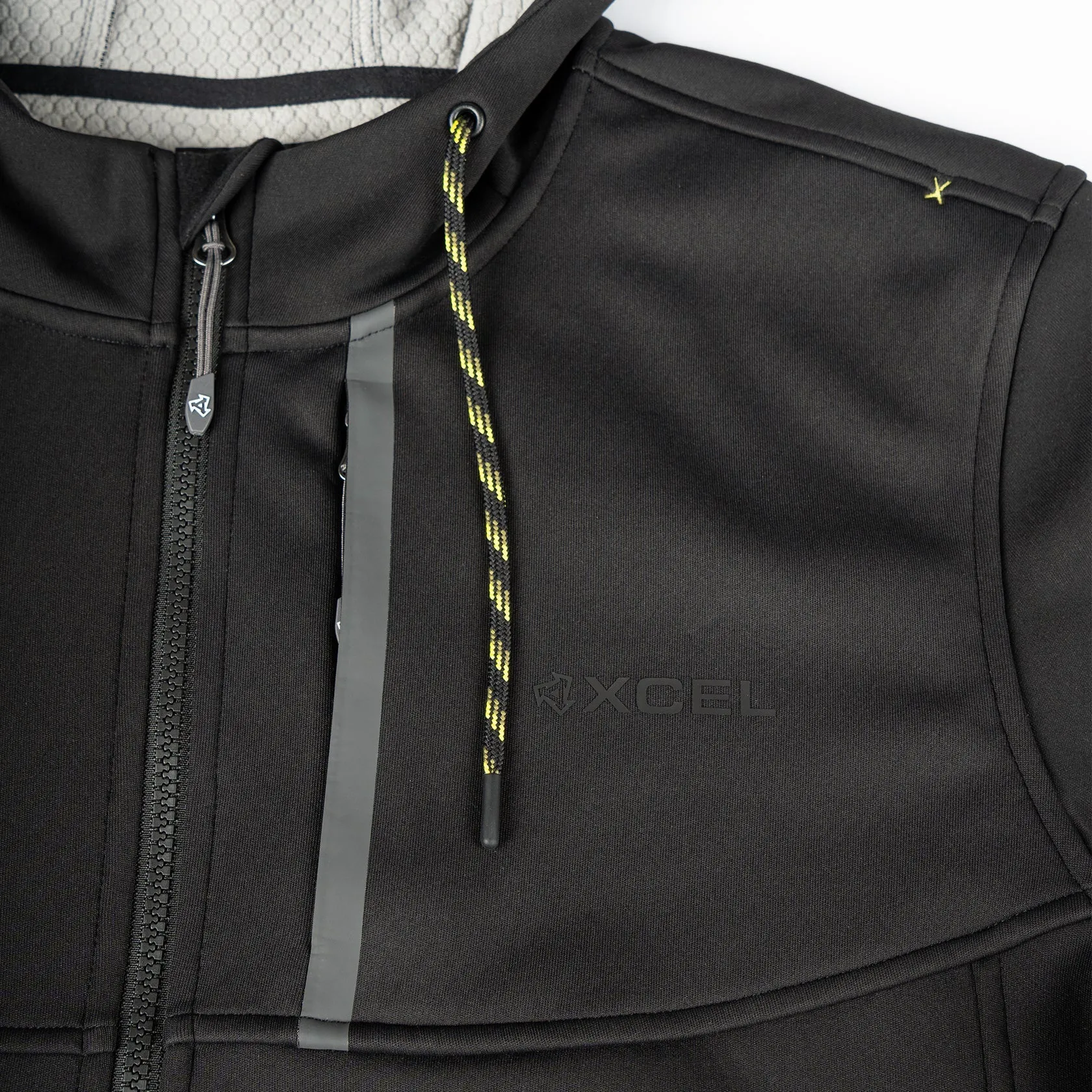 Xcel - Men's Drylock Hooded Water Repellent Bonded Fleece -Black