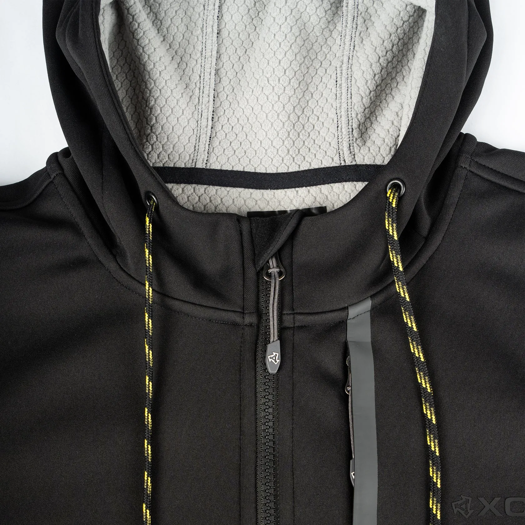 Xcel - Men's Drylock Hooded Water Repellent Bonded Fleece -Black