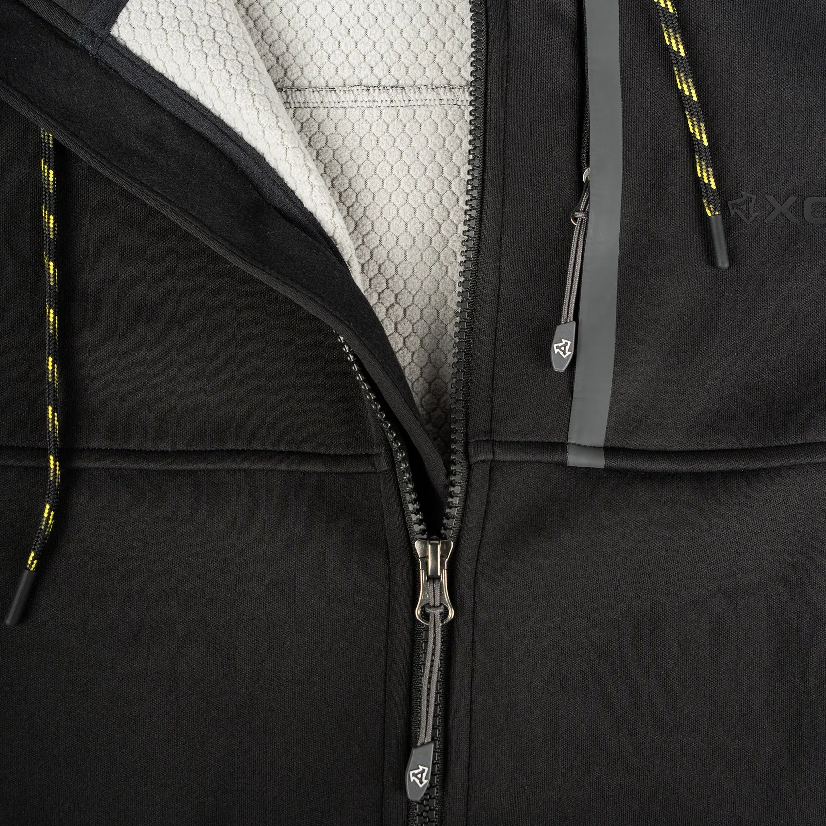 Xcel - Men's Drylock Hooded Water Repellent Bonded Fleece -Black