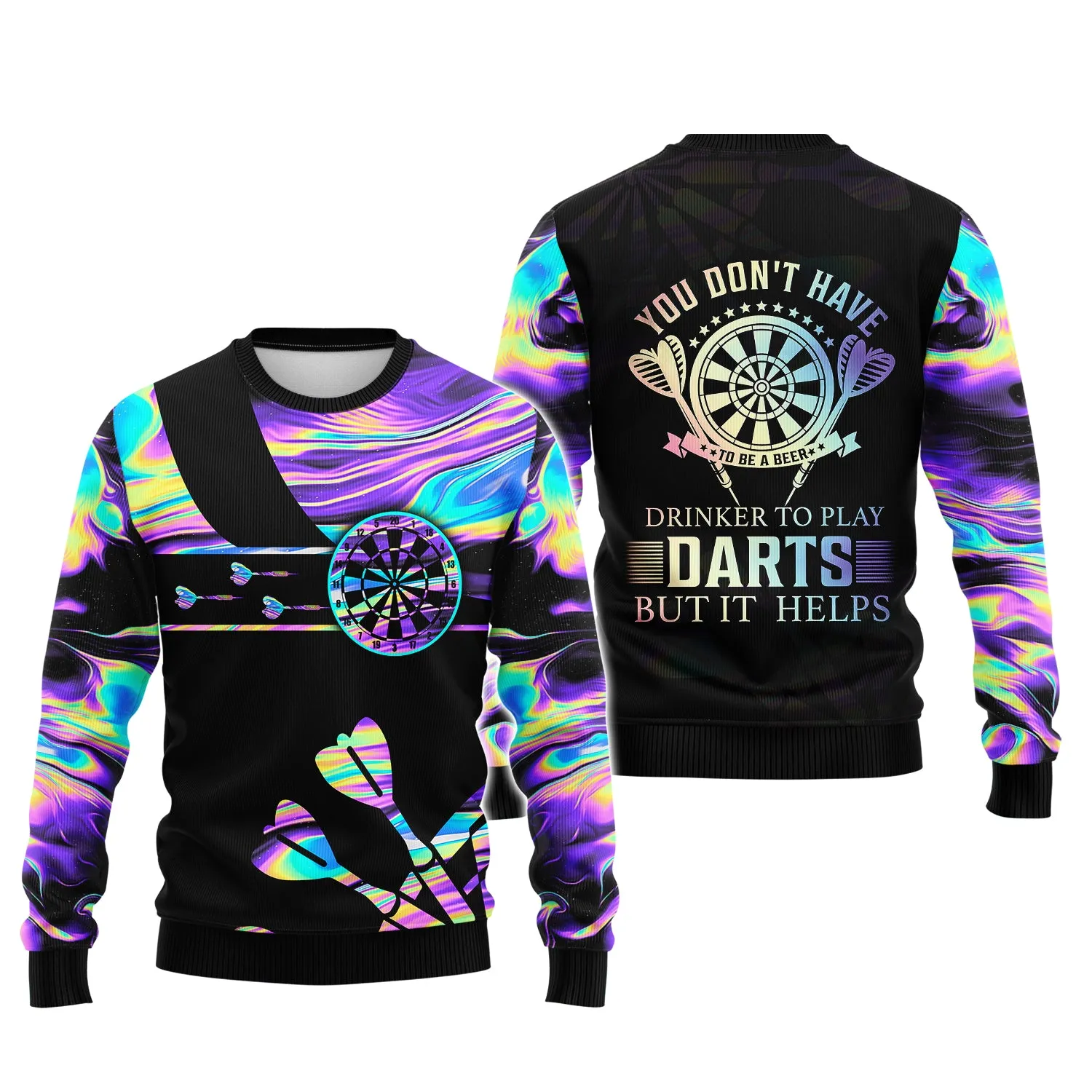 You Don't Have To Be A Beer, Drinker To Play Darts But It Helps 3D Printed Shirts