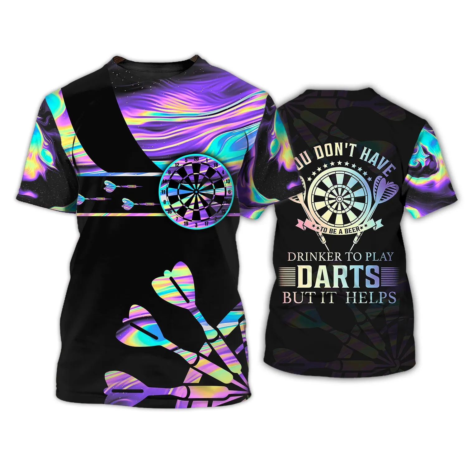 You Don't Have To Be A Beer, Drinker To Play Darts But It Helps 3D Printed Shirts