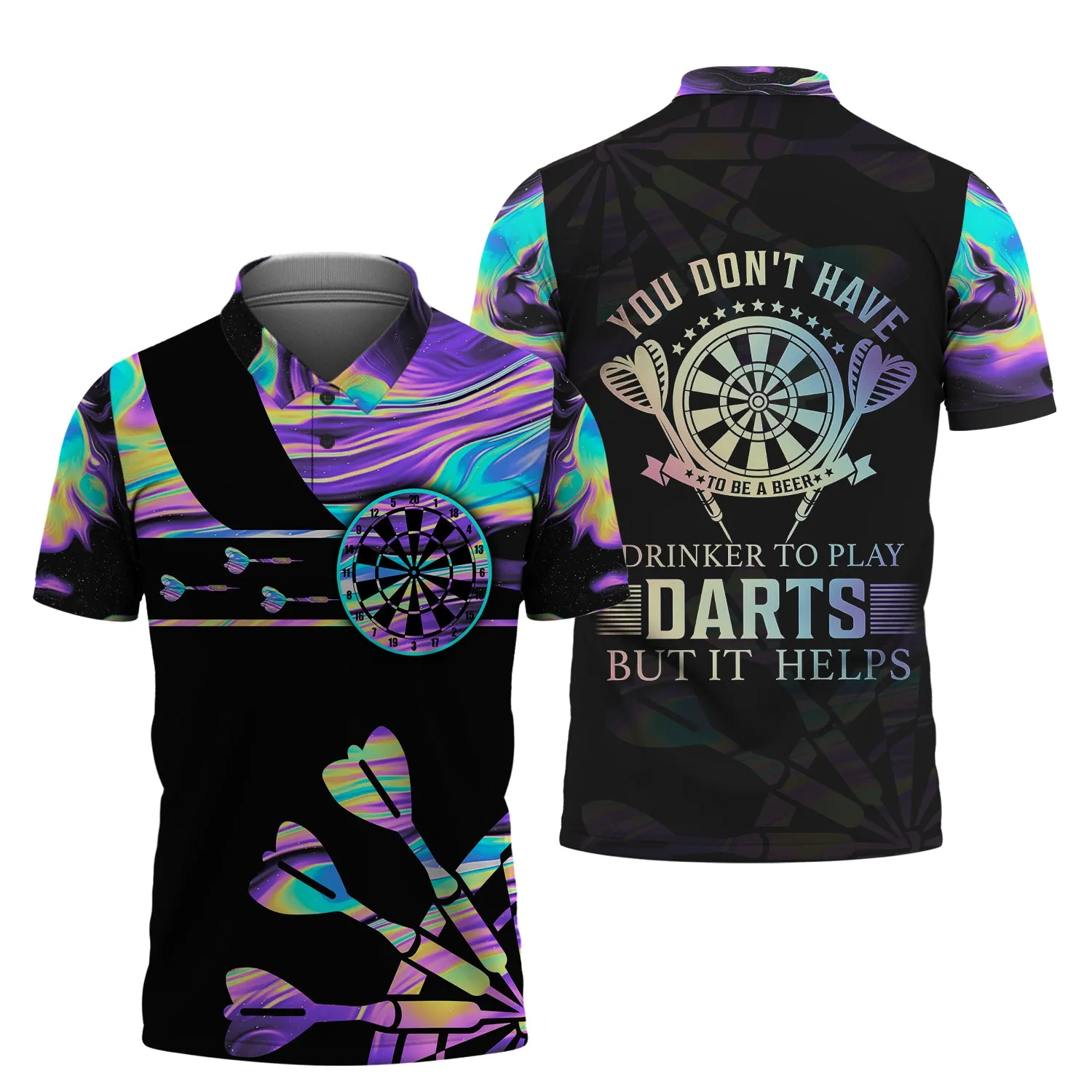 You Don't Have To Be A Beer, Drinker To Play Darts But It Helps 3D Printed Shirts
