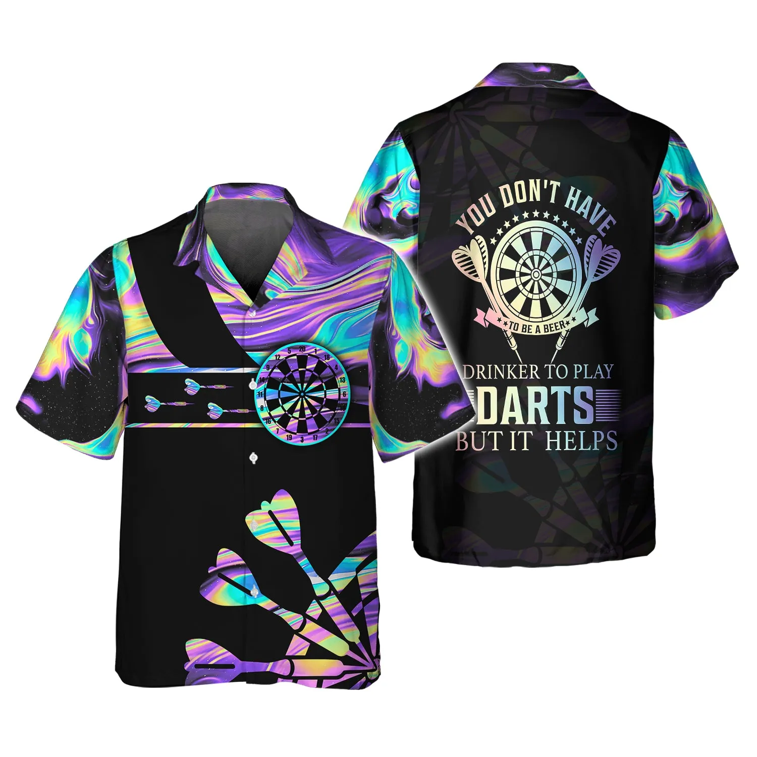You Don't Have To Be A Beer, Drinker To Play Darts But It Helps 3D Printed Shirts