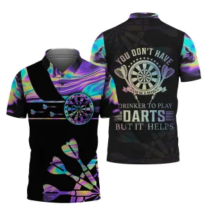 You Don't Have To Be A Beer, Drinker To Play Darts But It Helps 3D Printed Shirts