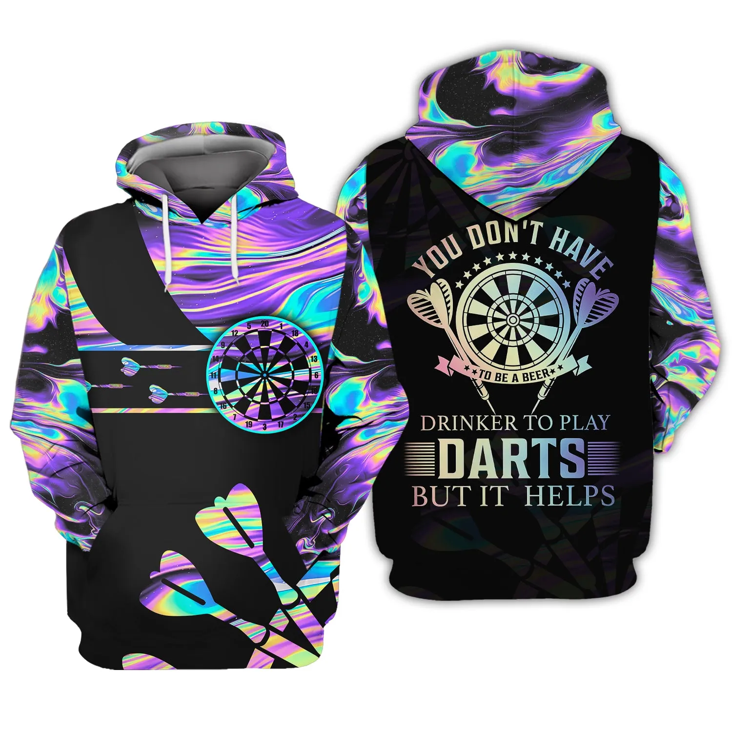 You Don't Have To Be A Beer, Drinker To Play Darts But It Helps 3D Printed Shirts