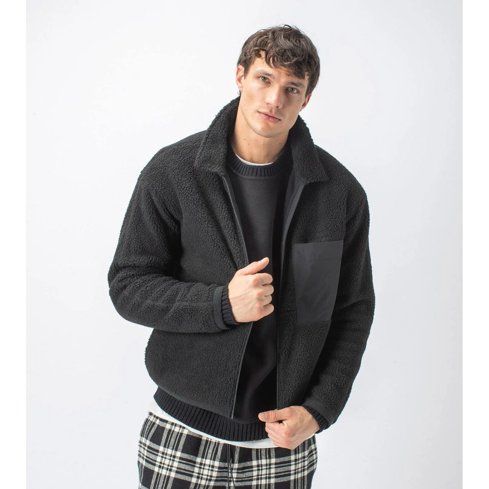 Zanerobe Sherpa Liner Jacket Black Men 408-CON