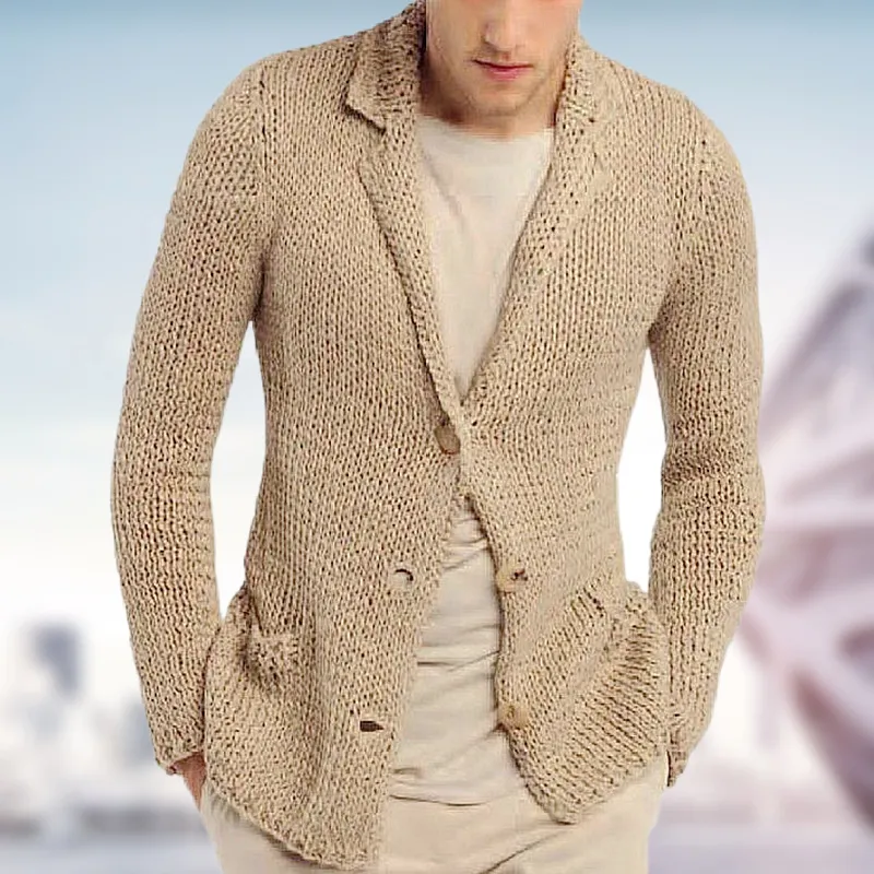 Zephyrus - Men's Retro Casual Lapel Pocket Cardigan